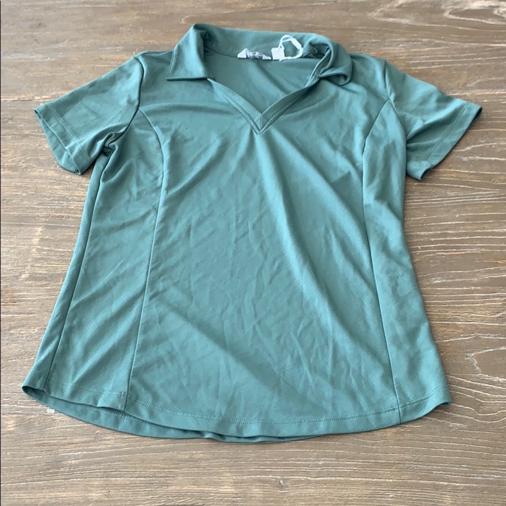 Sage green golf top